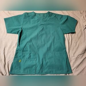 Wink Spread Good Cheer Woman's Green Scrubs Set Size S